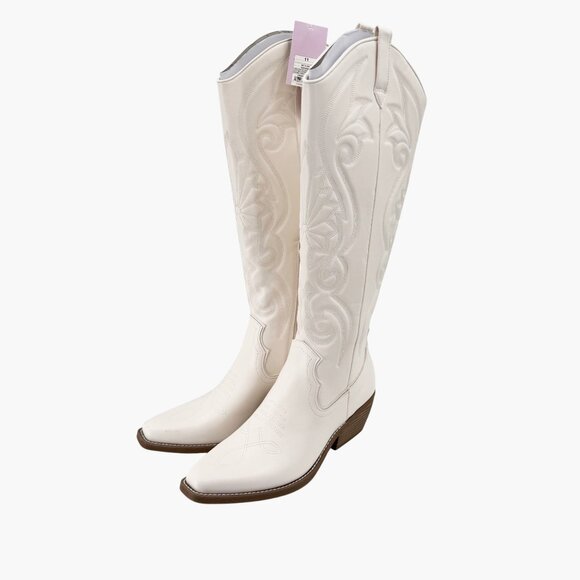 NEW Wild Fable Kenzi Western Boots with Memory Foam Insole - Ivory - Size 11 - Picture 1 of 8